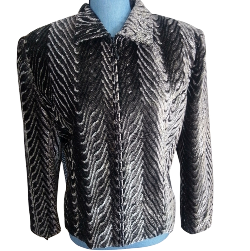 Faux Chinchilla Jacket Size 10
